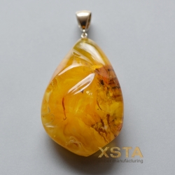 Baltic amber natural pendant unique piece